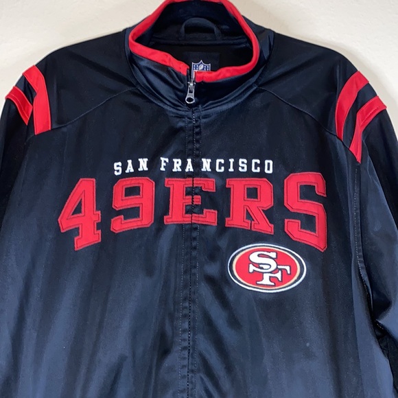San Francisco 49ers NFL Full Zipper Red & Black Jacket - Picture 8 of 9